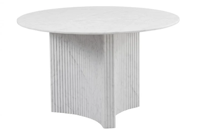 MESA REDONDA COMEDOR MDF 120X120X75 SIMIL MARMOL