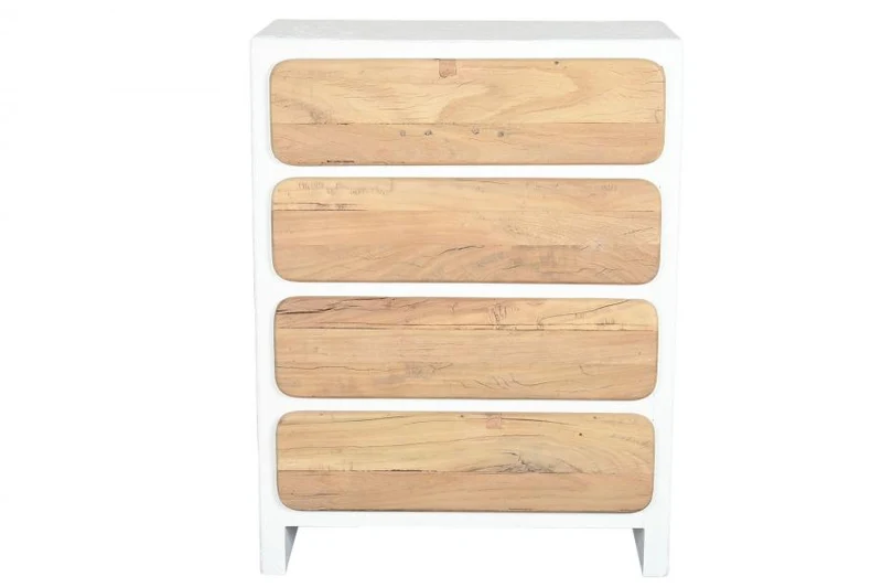 CHIFONIER MADERA RECICLADA MANGO 80X42X106 BLANCO