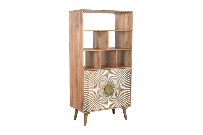 ESTANTERIA MADERA 80X45X160 2 PUERTAS TALLADO