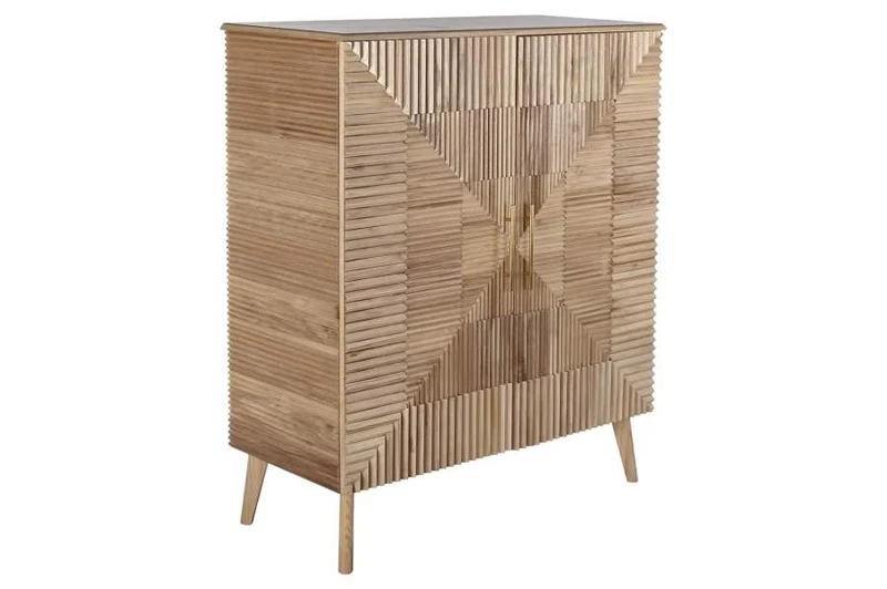 APARADOR PAULOWNIA MDF 100X44X118 MARRON CLARO