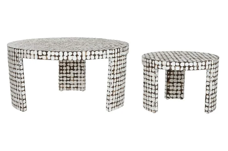 MESA CENTRO SET 2 CORTEZA COCO 90X90X45 DECAPE