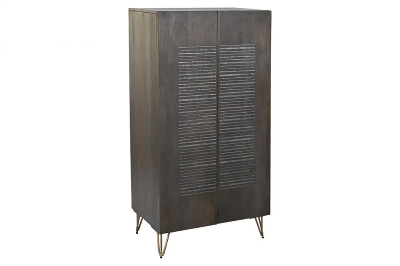 ARMARIO MANGO METAL 70X45X142 MARRON