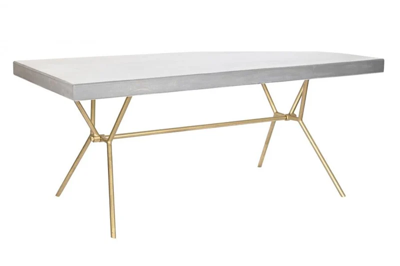 MESA COMEDOR MANGO LATON 180X90X76 ROMBO BLANCO