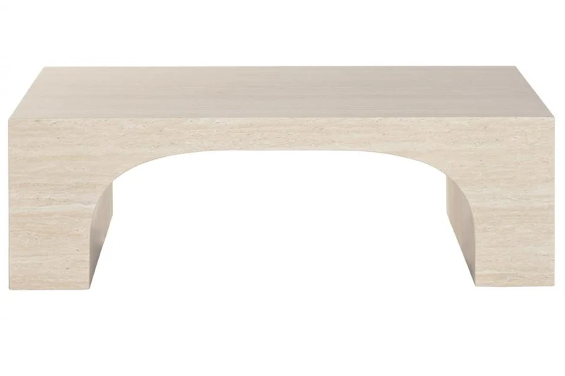 MESA CENTRO MADERA 121,5X76,5X39,5 TRAVERTINO