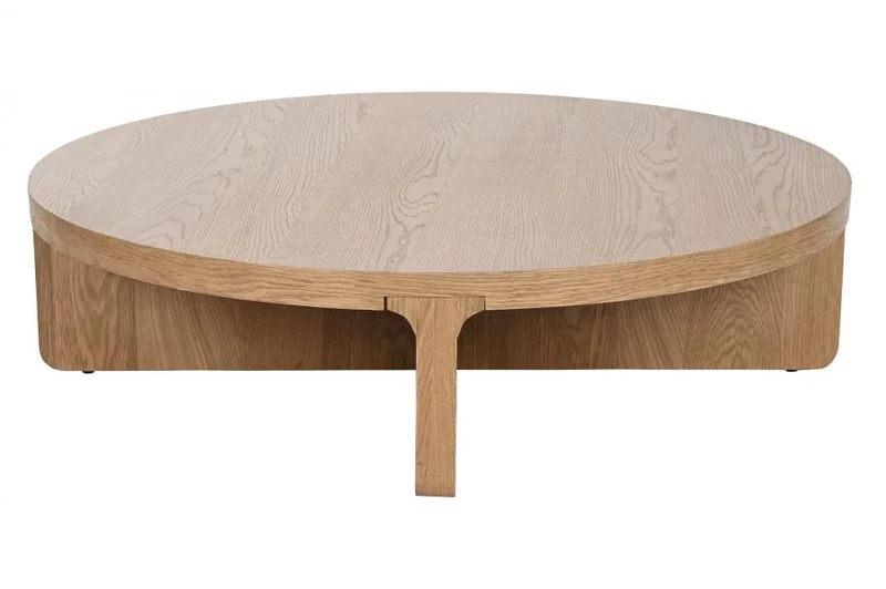 MESA CENTRO ROBLE MDF 121X121X31,5 VENEER NATURAL