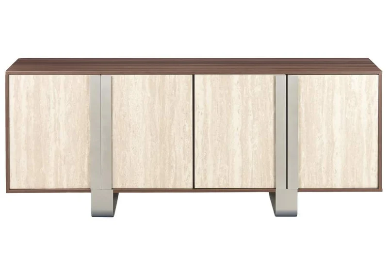 BUFFET MDF METAL 180X40X73,5 SIMIL MARMOL MARRON