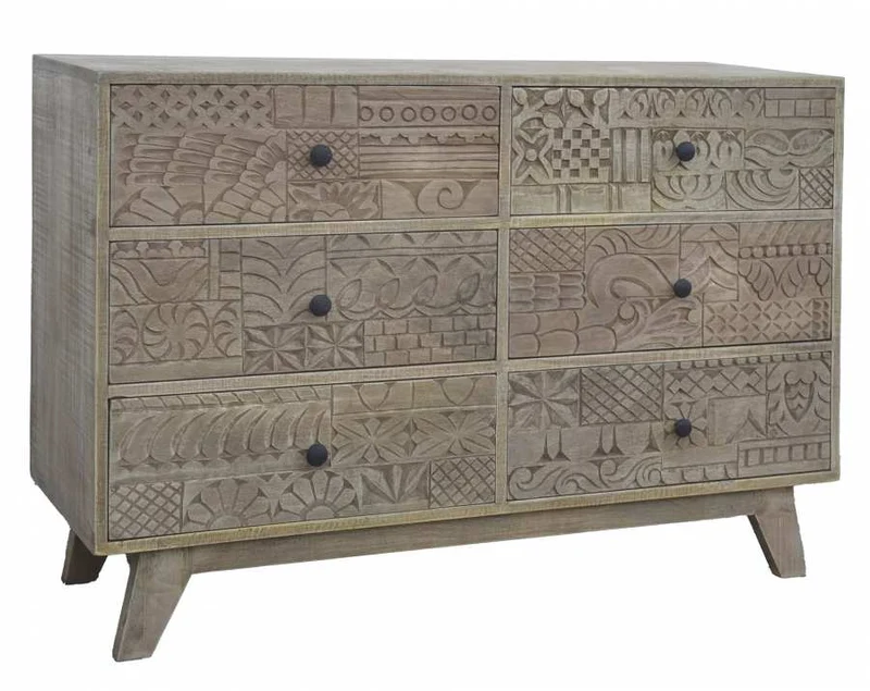 COMODA MANGO 118X40X81 TALLADO