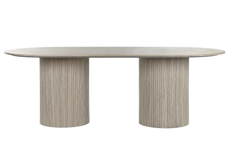 MESA OVALADA COMEDOR GRANITO 220X100X75 SIMIL MARM