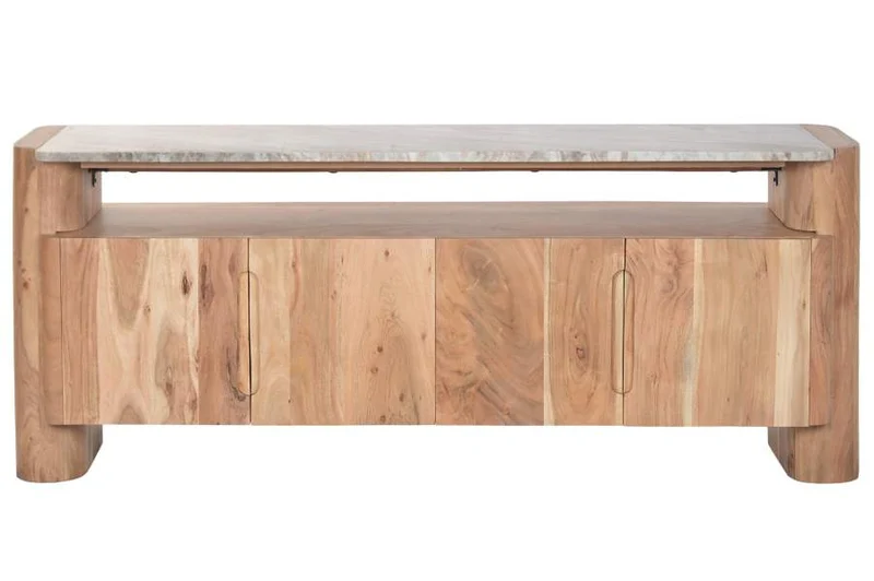 MUEBLE TV ACACIA MARMOL 150X40X60