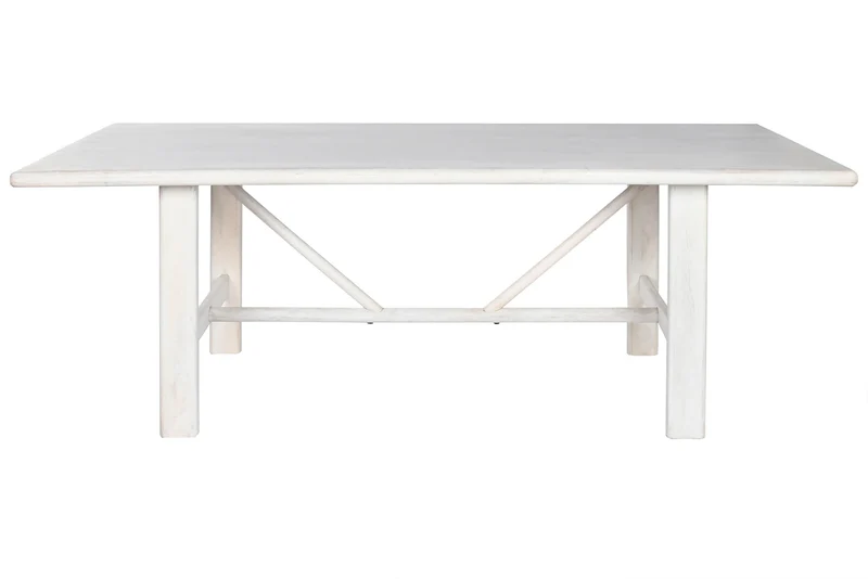 MESA COMEDOR MANGO 213,4X96,5X76,2 BLANCO