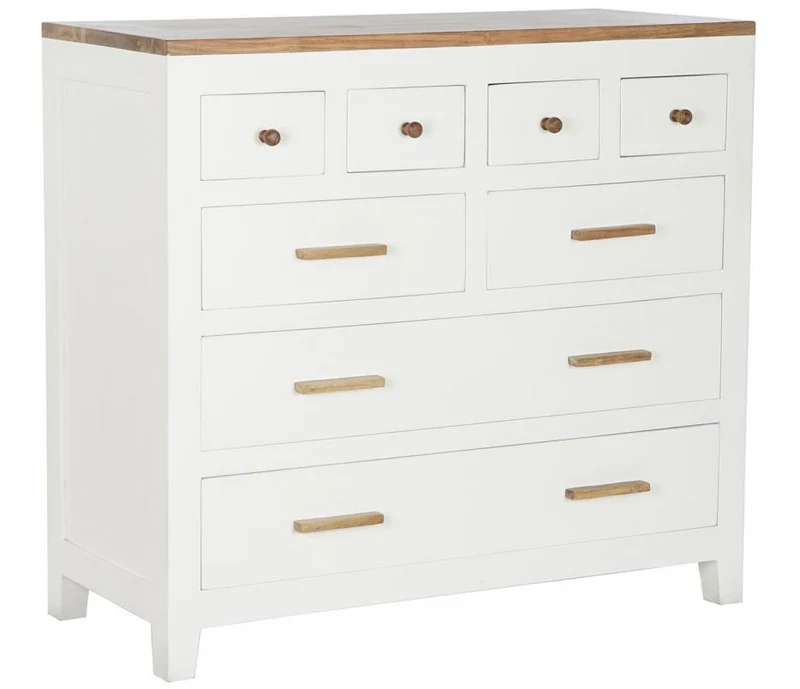 COMODA MANGO ACACIA 110X45X100 BLANCO
