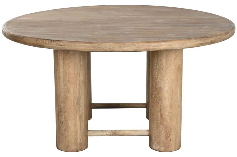 MESA REDONDA COMEDOR MANGO 150X150X78,7 MARRON