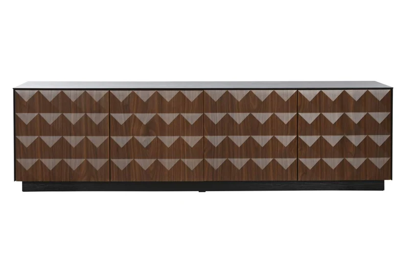 MUEBLE TV MDF 161,2X40X45,5 ROMBOS NEGRO