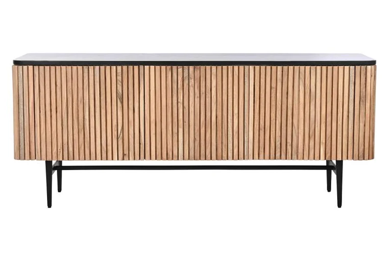 MUEBLE TV ACACIA MARMOL 145X45X60 NEGRO