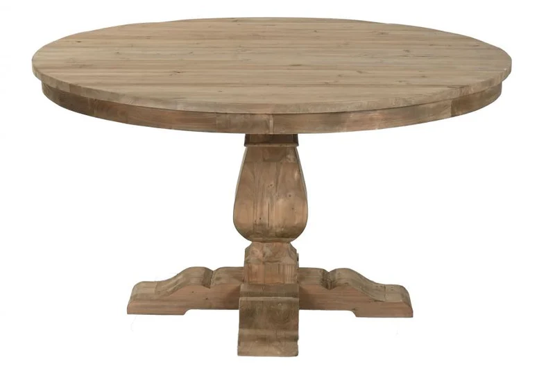 MESA REDONDA COMEDOR MADERA RECICLADA 140X140X76