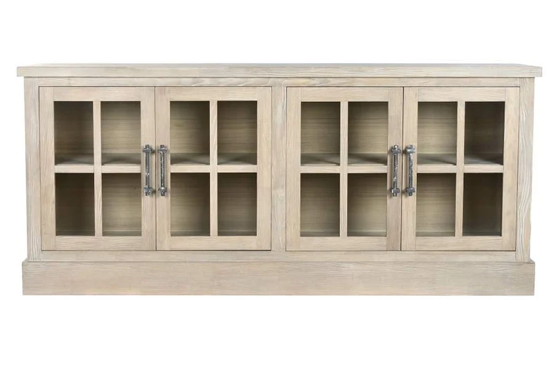 BUFFET MADERA DE HEVEA CRISTAL 180X40X82 NATURAL