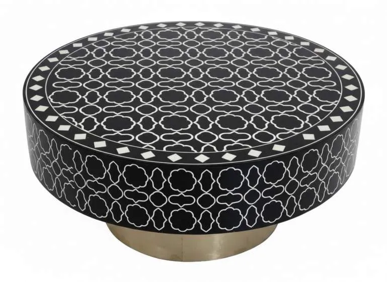 MESA CENTRO MANGO HUESO 100X100X40