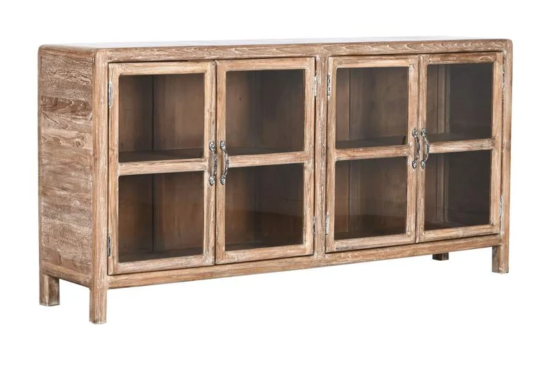 BUFFET TECA RECICLADA CRISTAL 170X38X85 NATURAL