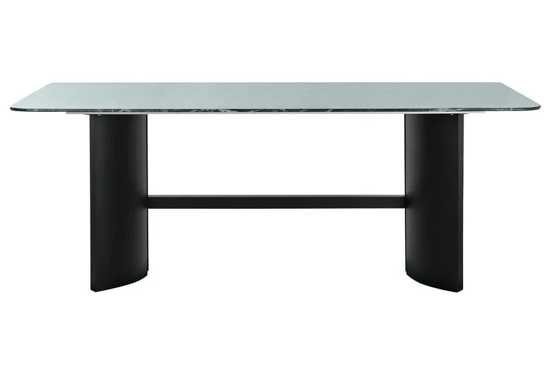 MESA COMEDOR CRISTAL TEMPLADO METAL 200X100X76