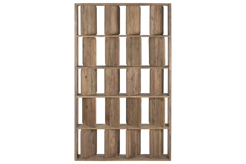 ESTANTERIA TECA RECICLADA 124X20X210 NATURAL