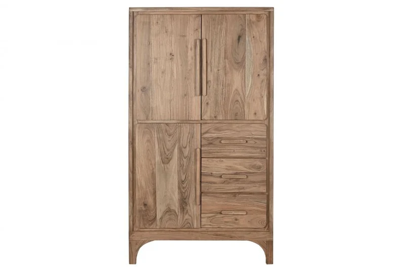 ARMARIO ACACIA 90X45X160 MARRON CLARO