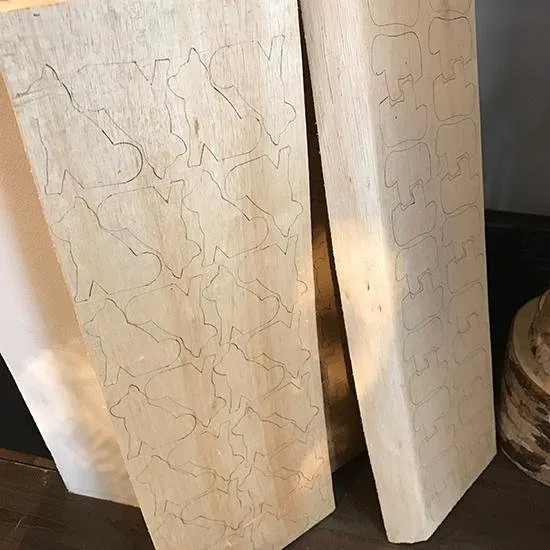 Elefante Animal de Madera Pole Pole