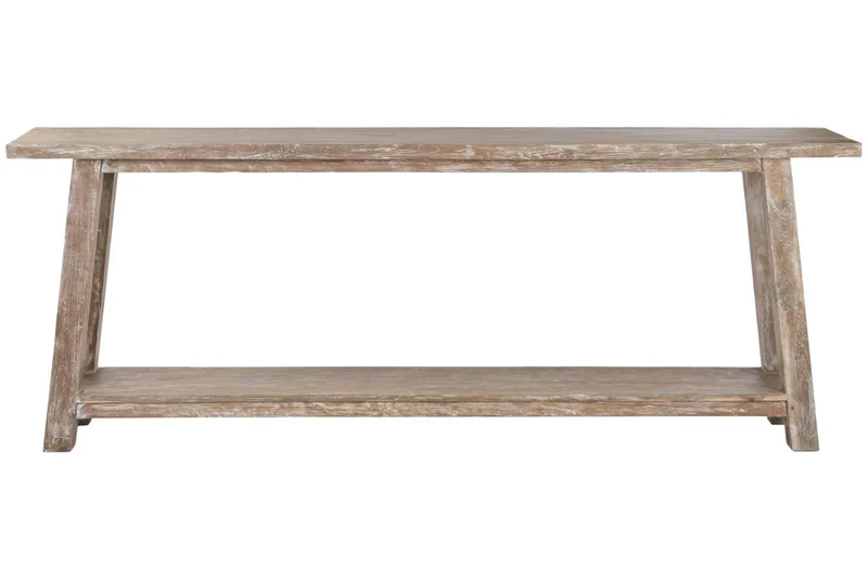 CONSOLA TECA RECICLADA 240X46X90 DECAPE BLANCO