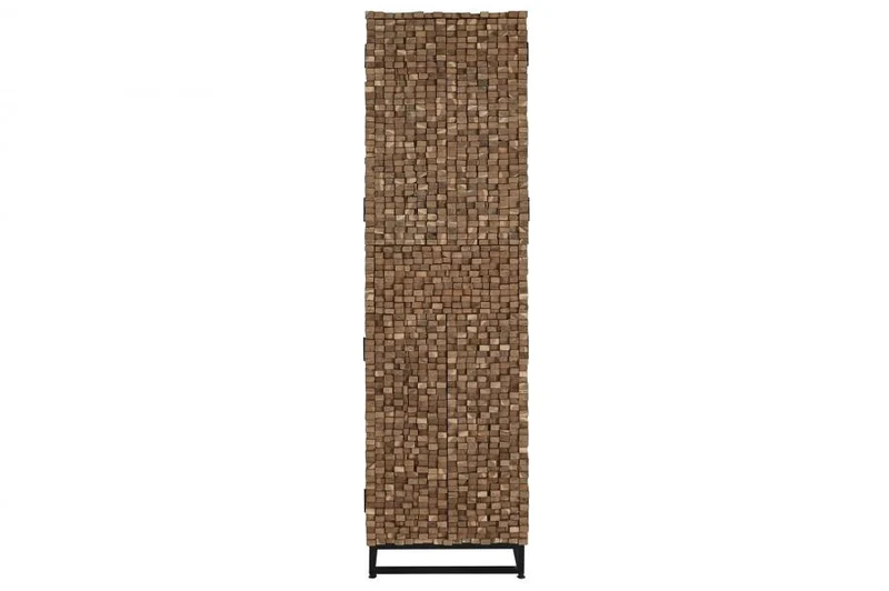 ARMARIO TECA RECICLADA 50X45X180 2 PUERT 1 CAJ