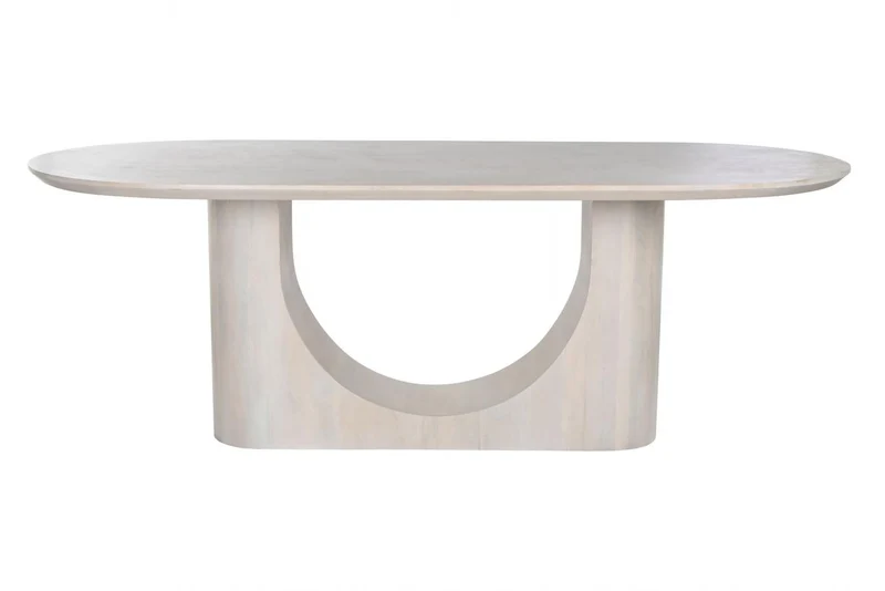 MESA COMEDOR MANGO 220X100X76 BLANCO