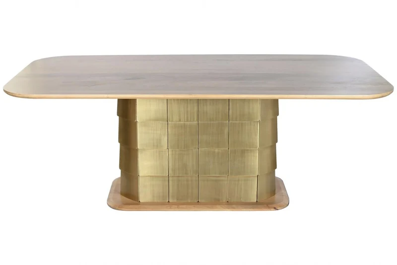 MESA COMEDOR MANGO LATON 210X110X76 DORADO