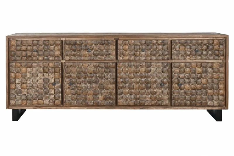 BUFFET TECA RECICLADA COCO 200X45X80 4 PUERT 4 CAJ