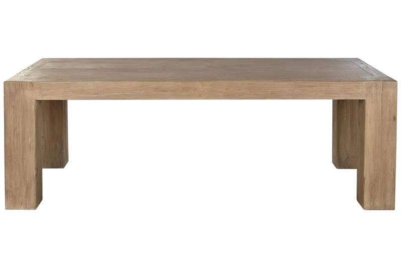 MESA COMEDOR OLMO MACIZO 220X100X76 NATURAL