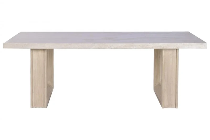 MESA COMEDOR OLMO MARMOL TRAVERTINO 220X100X76