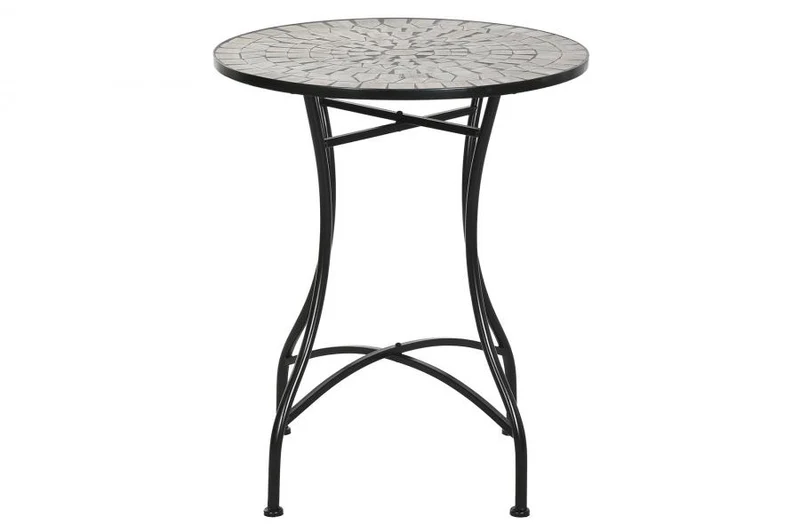 MESA METAL CERAMICA 60X60X72 MOSAICO MULTICOLOR
