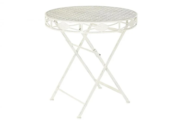 MESA REDONDA COMEDOR METAL 70X70X73 PLEGABLE