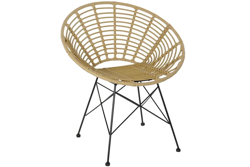 SILLA RATAN SINTETICO HIERRO GALVANIZADO 72X64X78