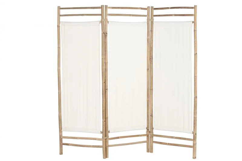 BIOMBO BAMBU ALGODON 165X3X175 3 PANELES