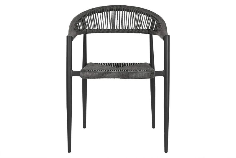SILLA ALUMINIO RATAN 56X60X78 NEGRO