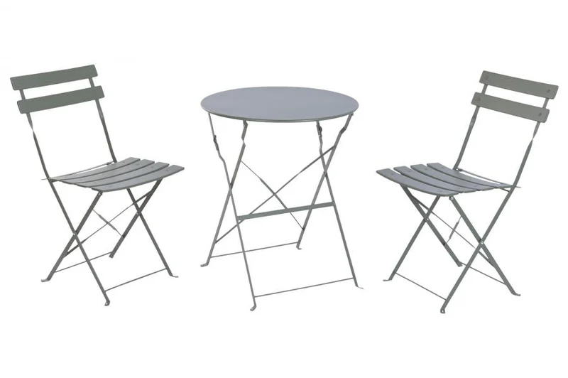 MESA SET 3 METAL 60X60X71 VERDE