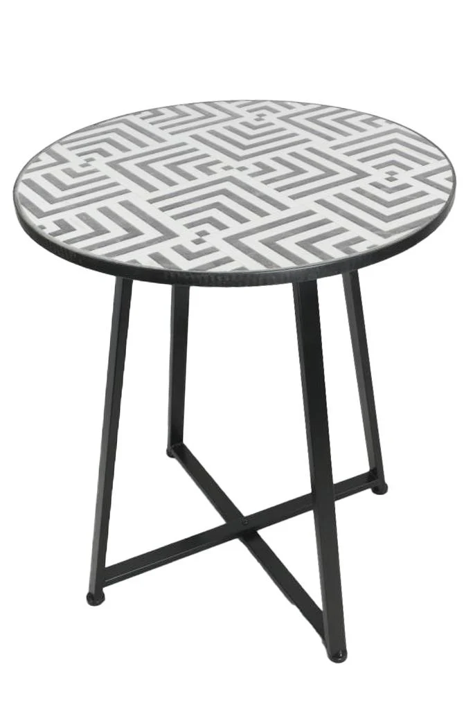 MESA PIEDRA METAL 80X80X76