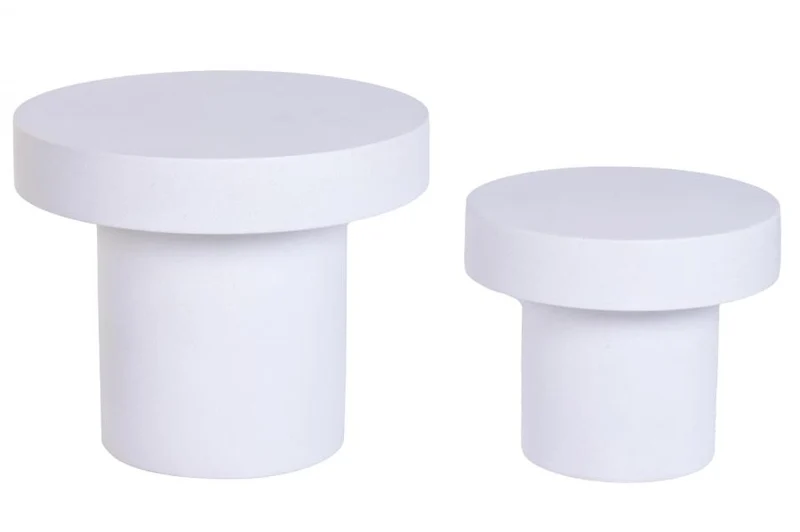MESITA AUXILIAR SET 2 GRC 60X60X50 EXTERIOR BLANCO
