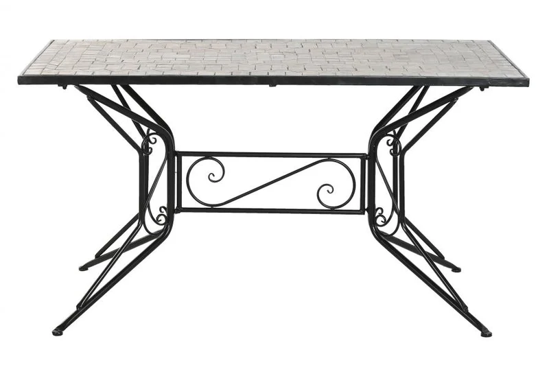 MESA COMEDOR FORJA CERAMICA 140X70X75,5 MOSAICO