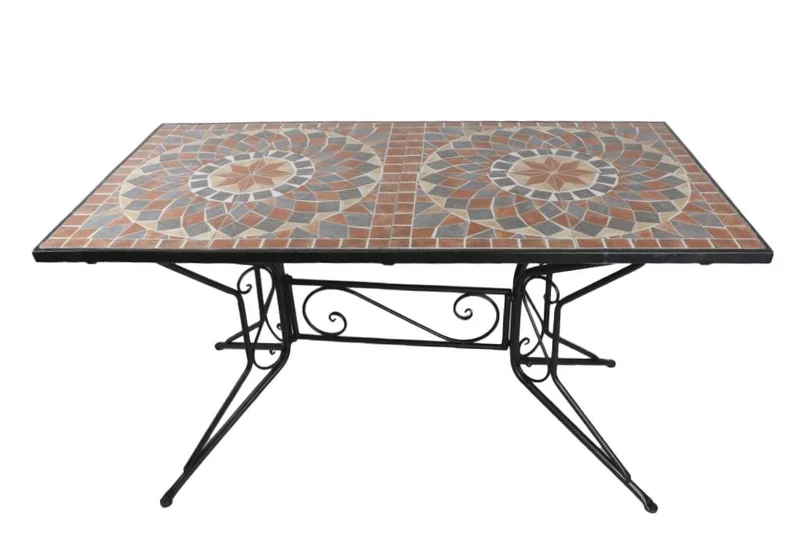 MESA COMEDOR FORJA CERAMICA 140X70X75,5 MOSAICO
