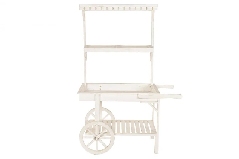 EXPOSITOR ABETO MDF 115X58X168 CARRO BLANCO