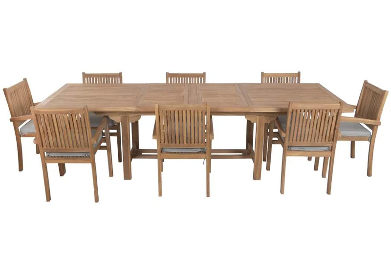 MESA COMEDOR SET 9 TECA 210X100X76 310 EXTENSIBLE