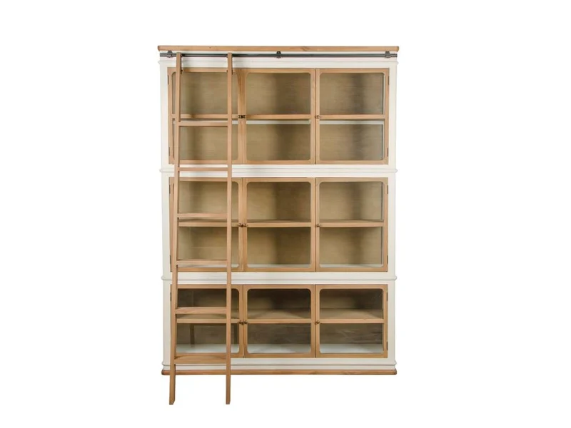 VITRINA MADERA CRISTAL 180X45X240