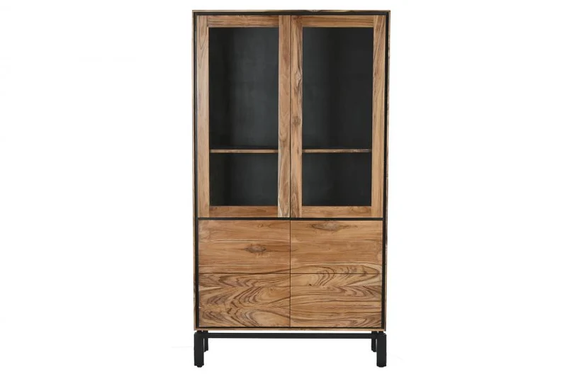 VITRINA TECA ACACIA 100X40X185 MARRON