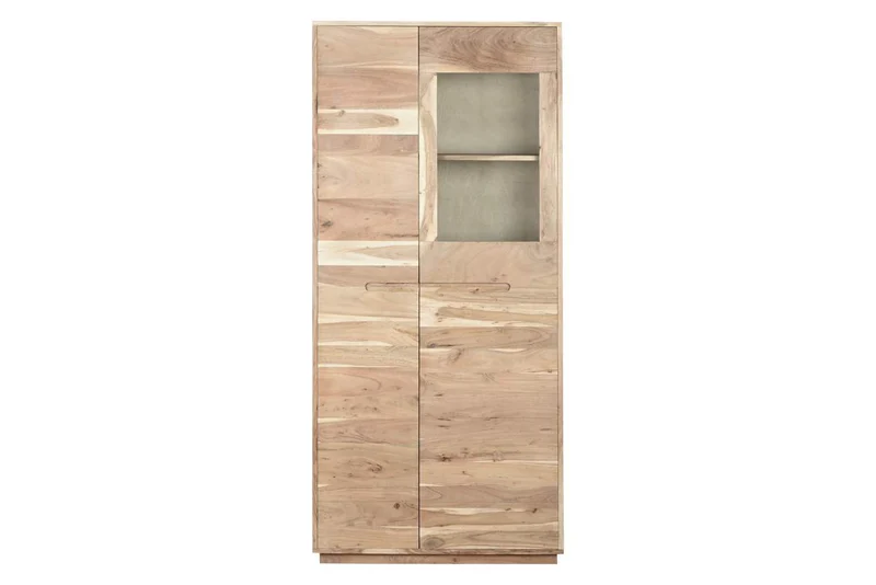 VITRINA ACACIA 80X40X180 NATURAL