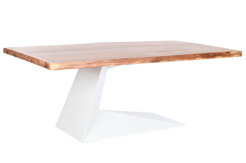 MESA COMEDOR ACACIA METAL 200X100X76 PATA BLANCA
