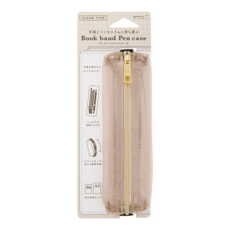 Estuche Book Band (B6 - A5) Transparente Sepia